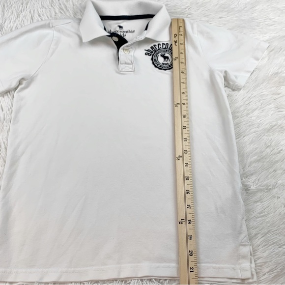 abercrombie kids short sleeve polo shirt in white - Picture 4 of 6